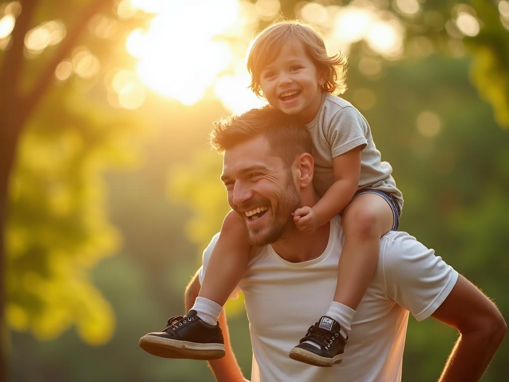 Parent et enfant en interaction positive
